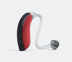 Aparelho Auditivo Vermelho Preto
